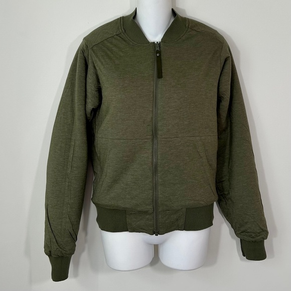 Prana Green and Brown Bomber Jacket - Picture 5 of 8